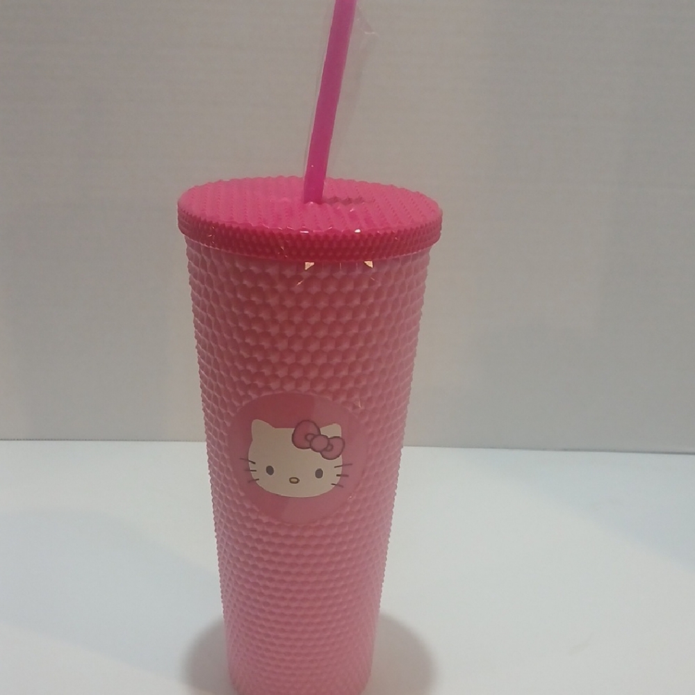 Hello Kitty Pink Party Tumbler with Straw